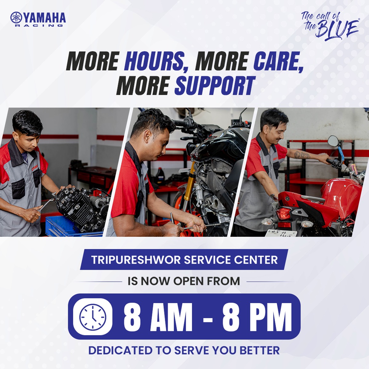Yamaha Tripureshwor Service Center Now Open 8 AM to 8 PM | Extended Service Hours in Kathmandu